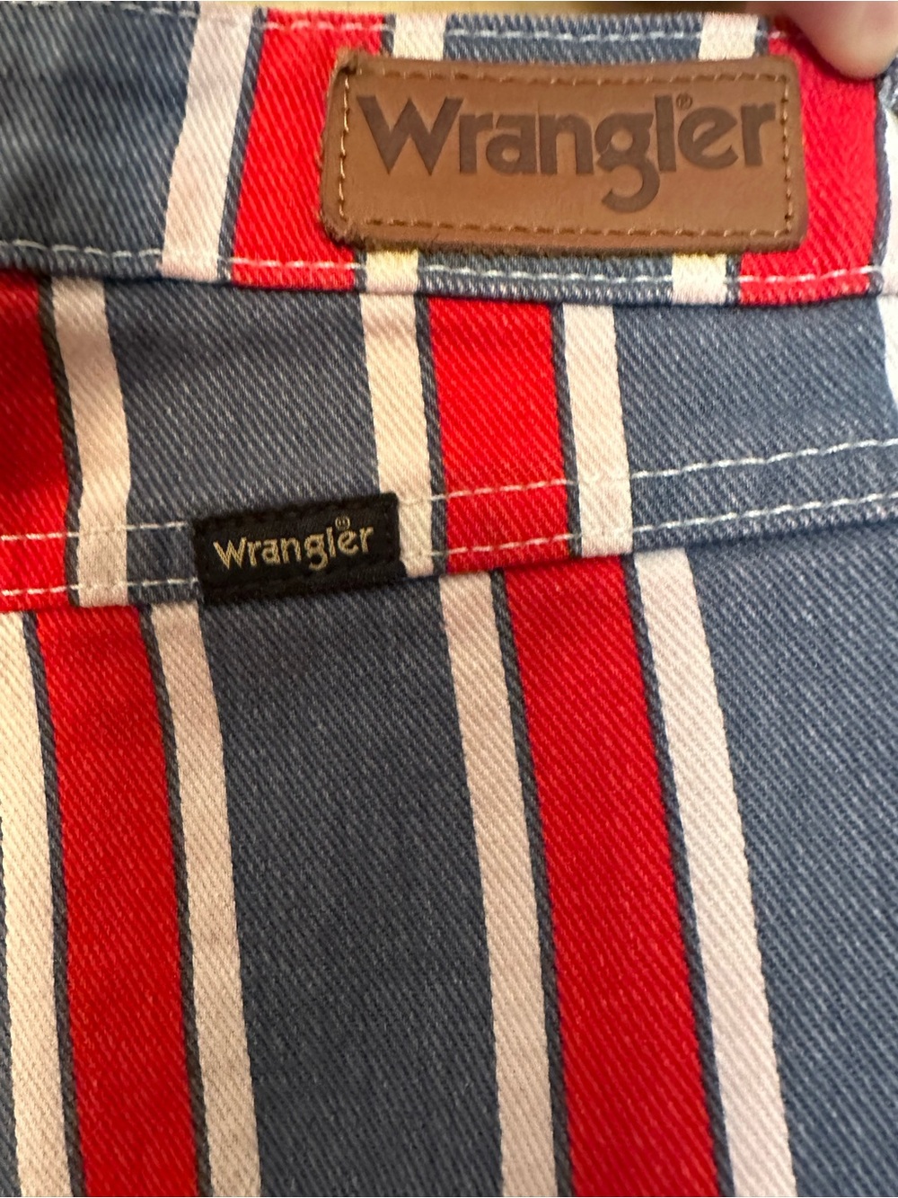 Wrangler Red, Blue & White Striped High-Rise Sailor Jeans - Picture 11 of 12